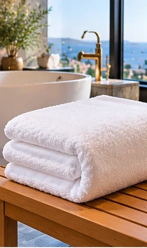 Otel Banyo Havlusu 70x140 cm 500 gr Ring İplik %100 Pamuk ürün görseli