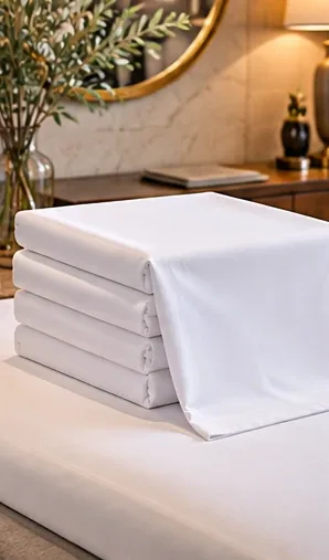 Otel Çift Kişilik Çarşaf 240x280 cm 63 Tel %100 Pamuk ürün görseli