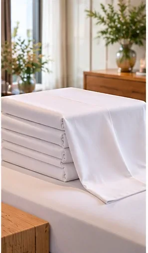 Otel Tek Kişilik Çarşaf 180x280 cm 63 Tel %100 Pamuk ürün görseli